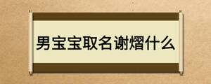 男寶寶取名謝熠什么