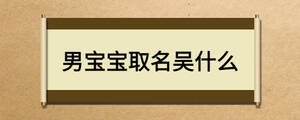 男寶寶取名吳什么