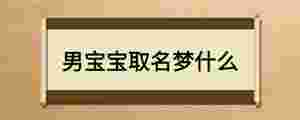 男寶寶取名夢什么