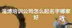 淄博培訓公司怎么起名字哪家好