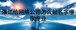 湛江給網(wǎng)絡(luò)公司怎么起名字哪家專業(yè)