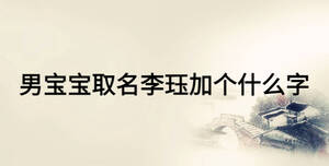 男寶寶取名李玨加個什么字