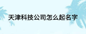 天津科技公司怎么起名字