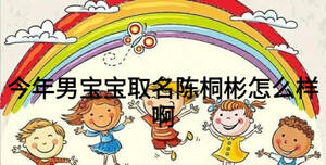 今年男寶寶取名陳桐彬怎么樣啊
