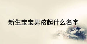 新生寶寶男孩起什么名字