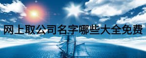 網上取公司名字哪些大全免費