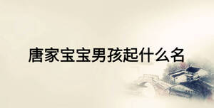 唐家寶寶男孩起什么名