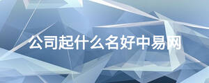 公司起什么名好中易網(wǎng)
