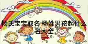 楊氏寶寶取名 楊姓男孩起什么名大全