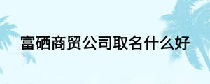 富硒商貿公司取名什么好