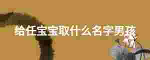 給任寶寶取什么名字男孩