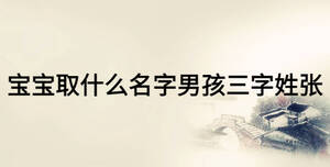 寶寶取什么名字男孩三字姓張