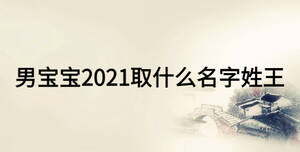男寶寶2021取什么名字姓王