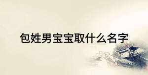 包姓男寶寶取什么名字