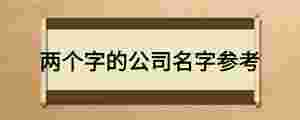 兩個字的公司名字參考