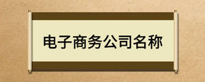 電子商務(wù)公司名稱
