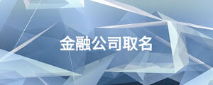 金融公司取名
