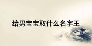 給男寶寶取什么名字王