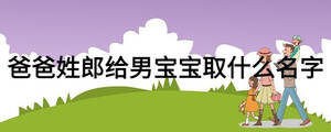 爸爸姓郎給男寶寶取什么名字