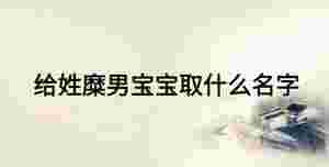 給姓糜男寶寶取什么名字
