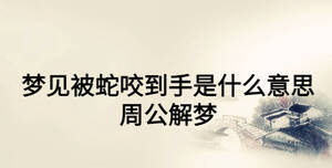 夢見被蛇咬到手是什么意思 周公解夢