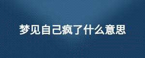 夢見自己瘋了什么意思