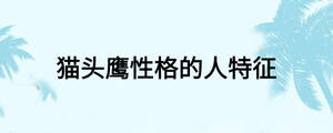 貓頭鷹性格的人特征