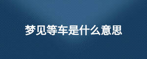 夢見等車是什么意思