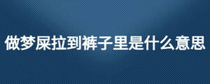 做夢屎拉到褲子里是什么意思