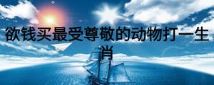 欲錢買最受尊敬的動物打一生肖