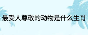 最受人尊敬的動物是什么生肖
