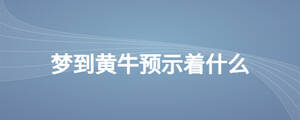 夢到黃牛預示著什么