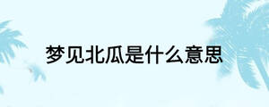 夢見北瓜是什么意思