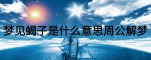 夢見蝎子是什么意思周公解夢