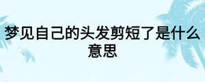 夢見自己的頭發剪短了是什么意思