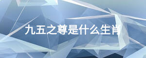 九五之尊是什么生肖