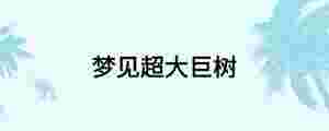 夢見超大巨樹