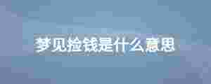 夢(mèng)見(jiàn)撿錢(qián)是什么意思
