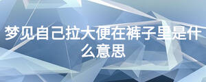 夢見自己拉大便在褲子里是什么意思