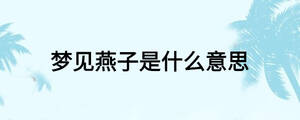 夢見燕子是什么意思