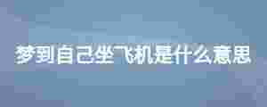 夢(mèng)到自己坐飛機(jī)是什么意思