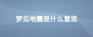 夢見地震是什么意思
