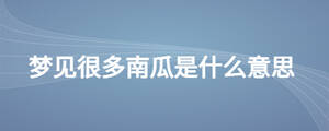 夢見很多南瓜是什么意思