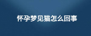 懷孕夢見貓怎么回事