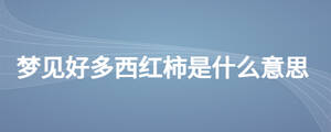 夢見好多西紅柿是什么意思