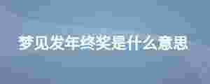 夢見發年終獎是什么意思