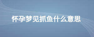 懷孕夢見抓魚什么意思