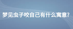 夢(mèng)見(jiàn)蟲子咬自己有什么寓意?