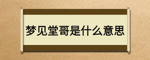 夢(mèng)見堂哥是什么意思