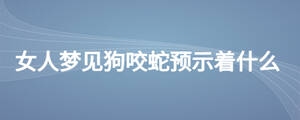 女人夢見狗咬蛇預示著什么